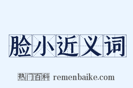 脸小近义词是什么意思的图片